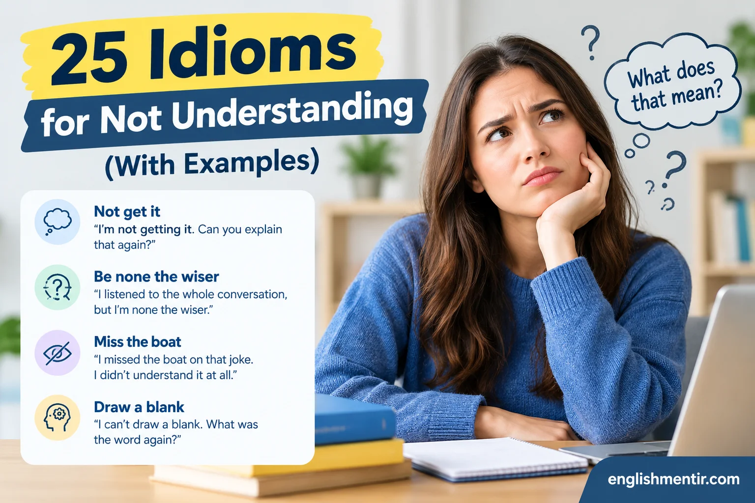 Idioms for Not Understanding